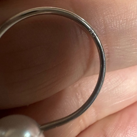 DOUBLE PEARL 925 STERLING SILVER RING 8 and up - Picture 7 of 9